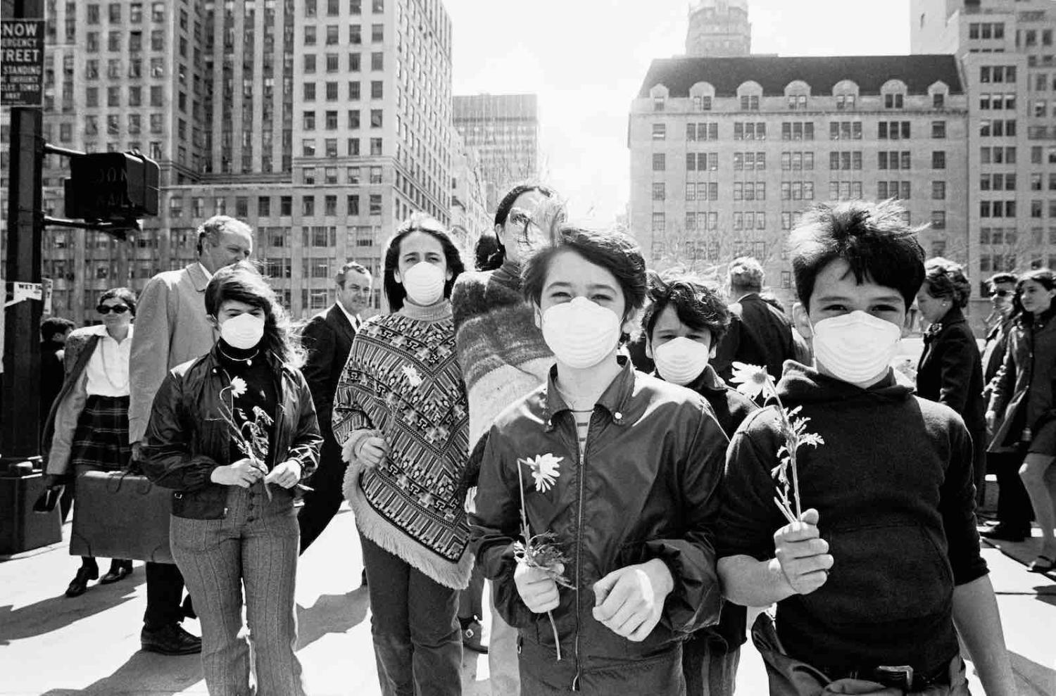 The first Earth Day, April 1970, in New York (Santi Visalli/Getty Images)